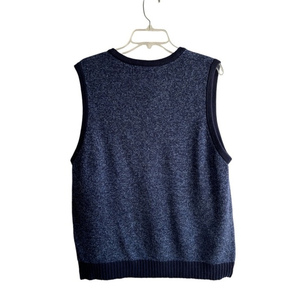 Structure Sweater Vest Mens Large Blue Lambswool Golf V-Neck Kurt Cobian 90s Y2K - Picture 5 of 12